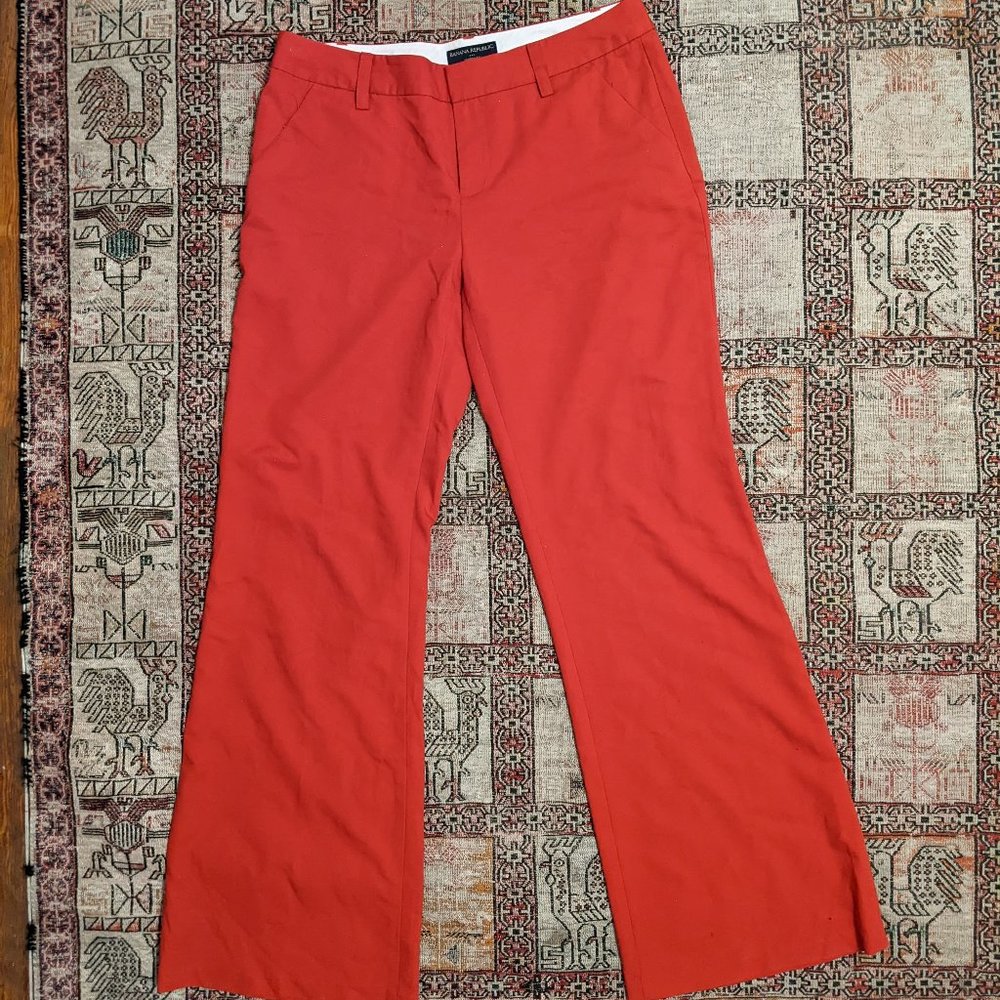 Banana Republic Red Martin Fit Pants Size 10